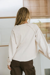 Exposed Seam Sweatshirt in Natural