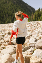 Drew Colorblock Sweatshirt in Orange