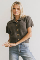 Hayes Knit Cardigan in Charcoal