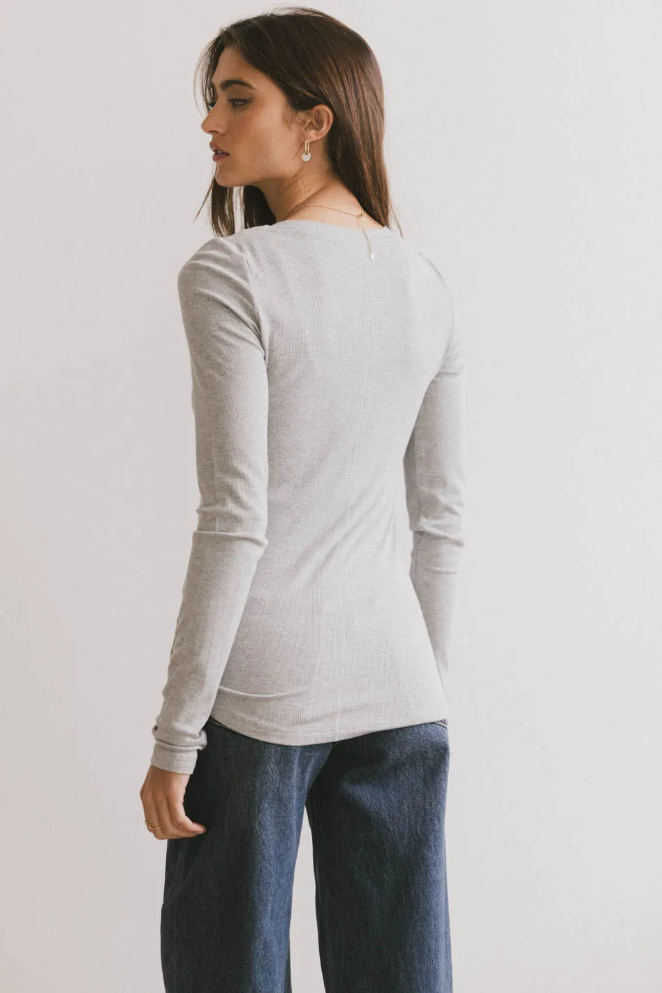 Ivanna Henley Top in Grey