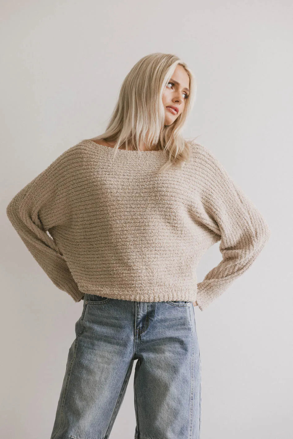 Calia Knit Sweater in Tan