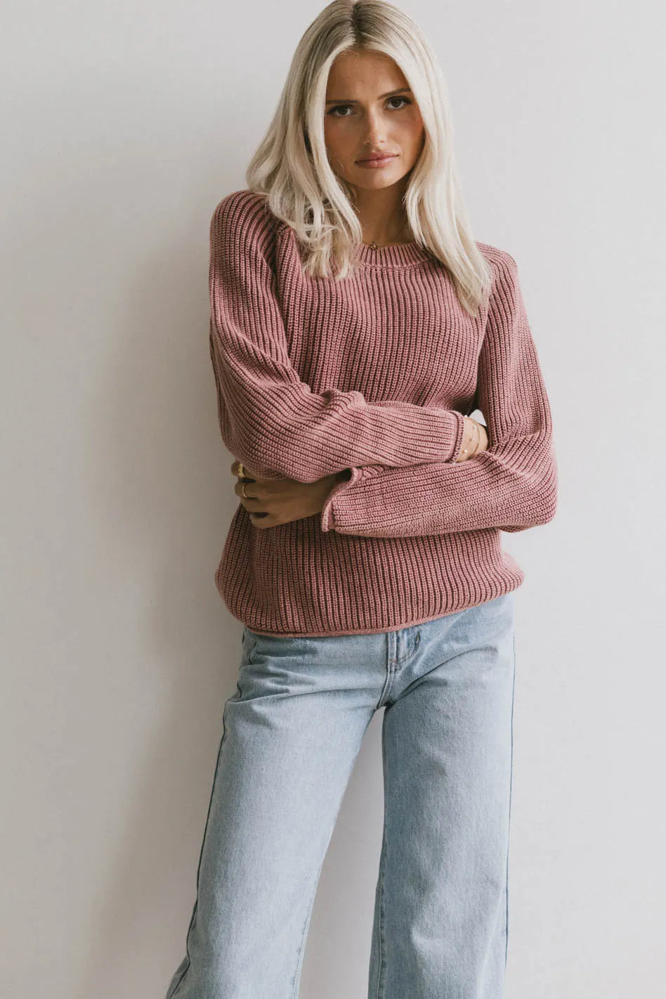 Aveline Knit Sweater in Red