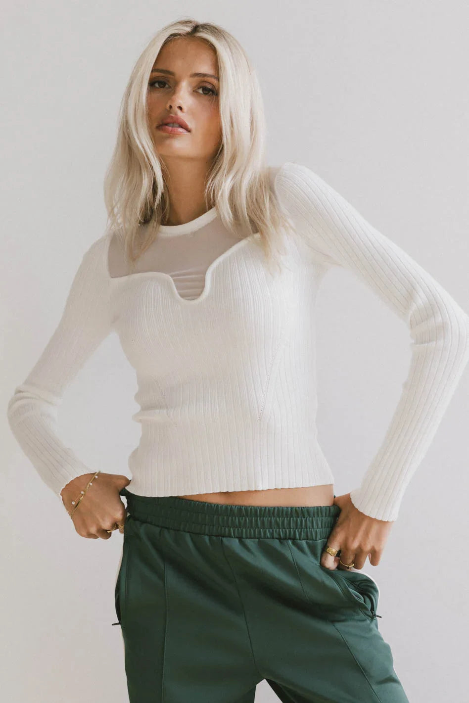 Alder Sweater in White