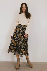 Cindie Tiered Midi Skirt