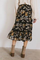 Cindie Tiered Midi Skirt