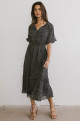 Allorah Ditsy Floral Midi Dress