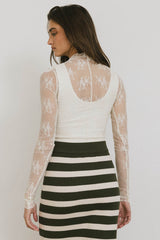 Drea Lace Layering Top in Cream