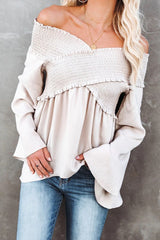 Ascension Smocked Off The Shoulder Top - Natural