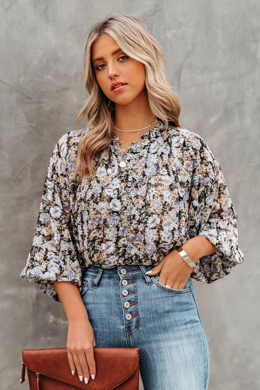 Edgewater Floral Billowed Blouse