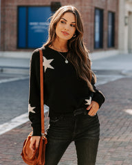 Constellation Soft Knit Sweater - Black