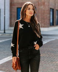 Constellation Soft Knit Sweater - Black