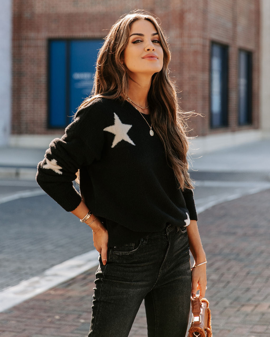 Constellation Soft Knit Sweater - Black