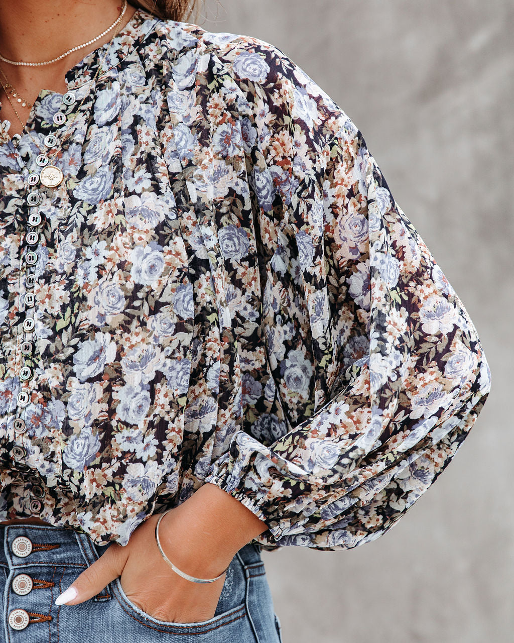 Edgewater Floral Billowed Blouse