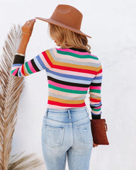 Colorful Rainbow Striped Sweater