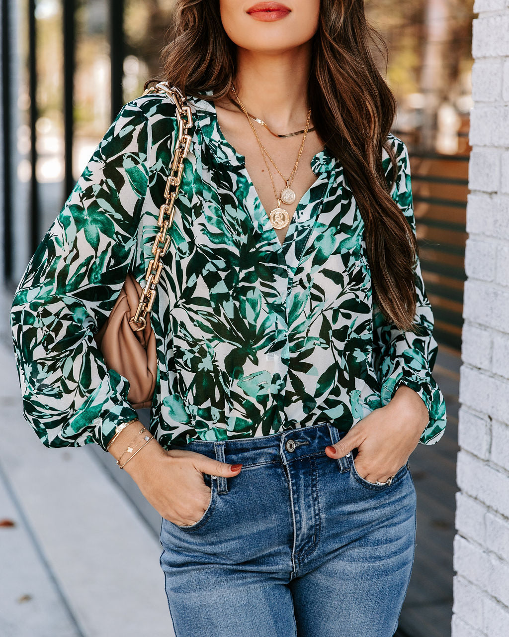 Lewyn Floral Damsel Blouse