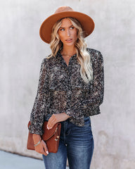 Loyalty Floral Ruffle Crop Blouse