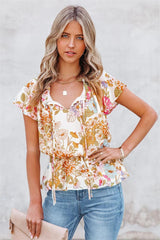 Shake It Off Floral Peplum Blouse