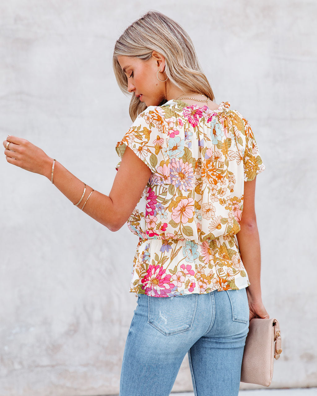 Shake It Off Floral Peplum Blouse