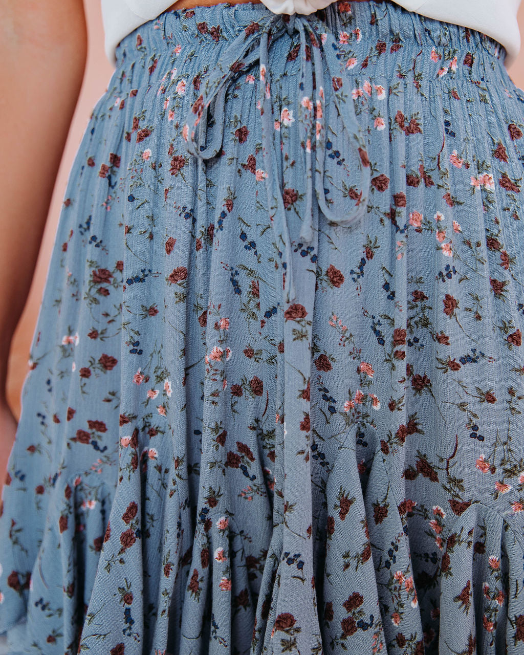 Versa Floral Ruffle Shorts - Blue - SALE