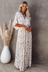 Amelia Floral Kimono Maxi Dress