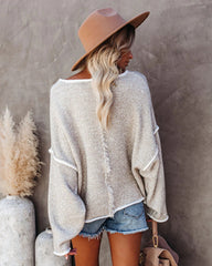 Heather Taupe Knit Sweater