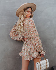 Constantina Floral Pleated Romper - FINAL SALE