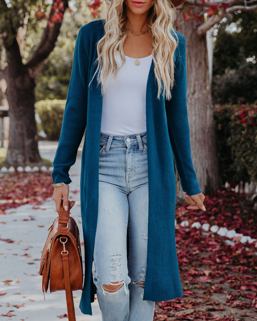 Erie Knit Duster Cardigan - Dark Teal - FINAL SALE