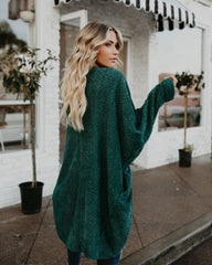 Pine Tree Batwing Open Front Cardigan