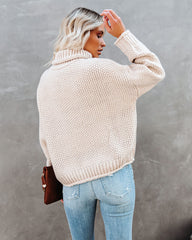 Quay Turtleneck Knit Sweater - Beige - FINAL SALE