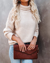 Quay Turtleneck Knit Sweater - Beige - FINAL SALE