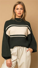 Black White Knit Sweater