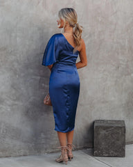 Royal Blue One Shoulder Formal Dress