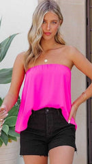 Hot Pink Off the Shoulder Top