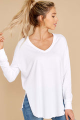 White Neat Long Sleeves Blouse