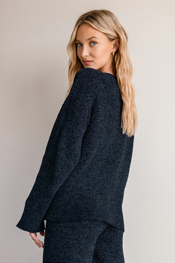 Navy Blue Knit Sweater