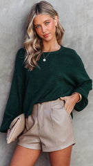 Hunter Green Knit Top