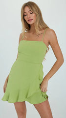 Green Slip Mini Dress