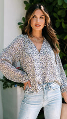 Dainty Floral Chiffon Blouse