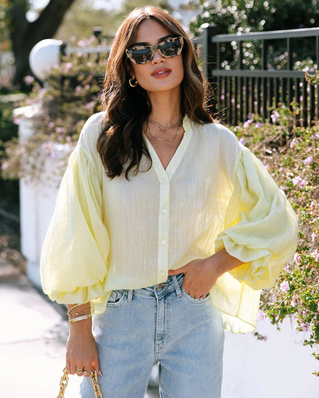 White Button Down Blouse