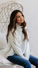 Heather Grey Pullover Knit Sweater