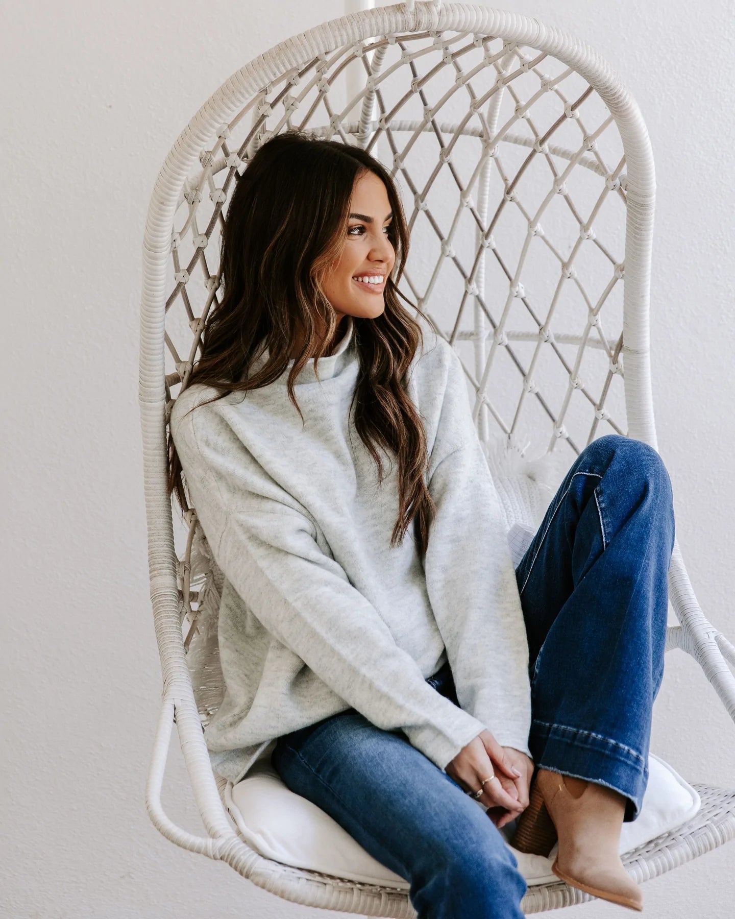 Heather Grey Pullover Knit Sweater