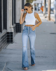 Blue Faded High Rise Jeans