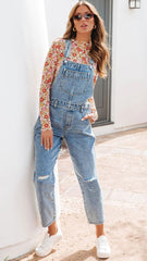 Light Blue Denim Overalls