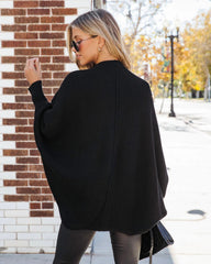 Black Batwing Knit Cardigan