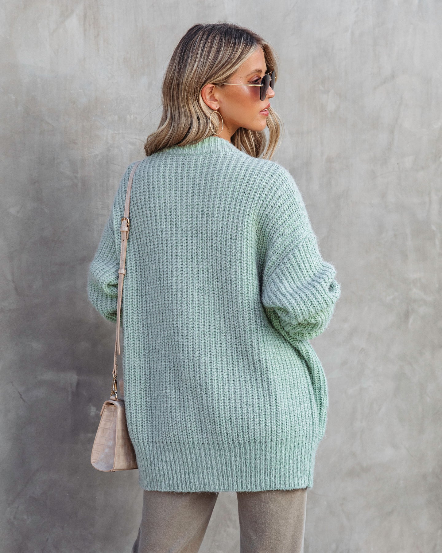 Mint Green Button Down Cardigan