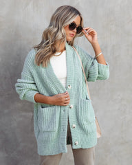 Mint Green Button Down Cardigan