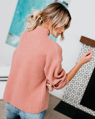 Blush Turtleneck Knit Sweater