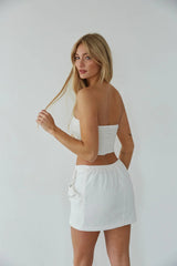 White Withdraw Mini Skort