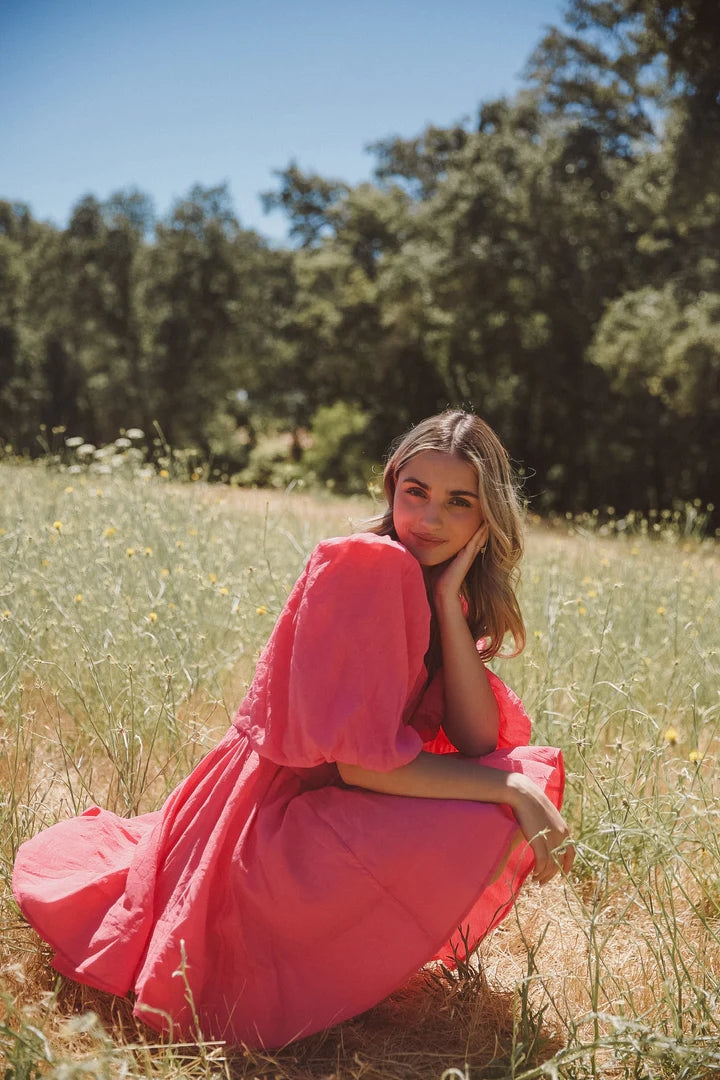 Hot Pink Belted Mini Dress