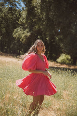 Hot Pink Belted Mini Dress